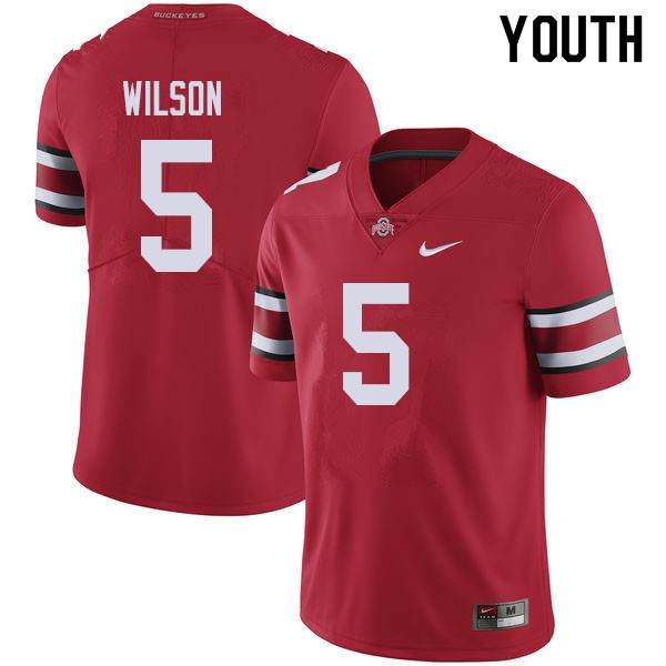 Ohio State Buckeyes #5 Garrett Wilson Youth University Jersey Red